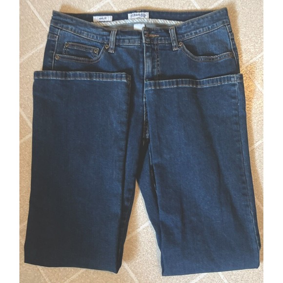 St Johns Bay Jeans Womens Petite Size 8P Petite Blue Stretch Boot Denim Pants - Picture 3 of 5